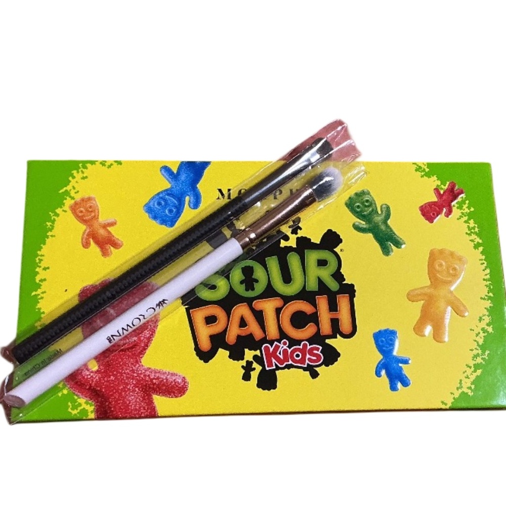 Morphe Eyeshadow Palette Sour Patch Kids, Sour Then Sweet, Bright Hues, Shimmer